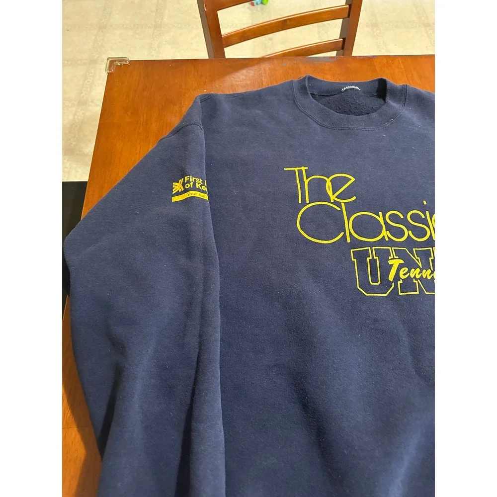 Vintage The Classic UNK Tennis Coors‎ Navy Blue Crewneck Sweatshirt Large